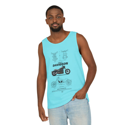 Harley Davidson FXDR Unisex Tank Top - Vintage Motorcycle Graphic Apparel - CreativeRino