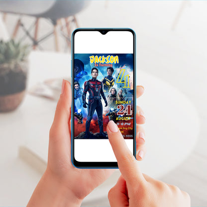 Ant Man Birthday Invitation Template - CreativeRino