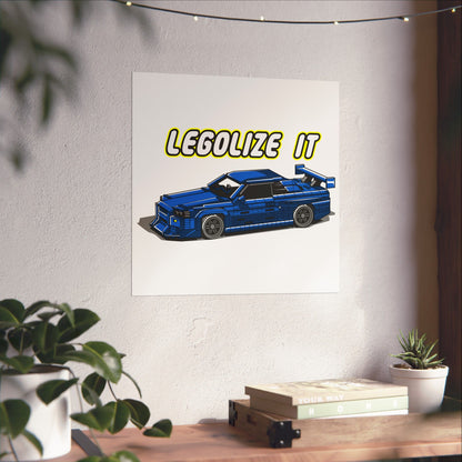 Legolize It Car Poster - Matte Square Print for Auto Enthusiasts - CreativeRino