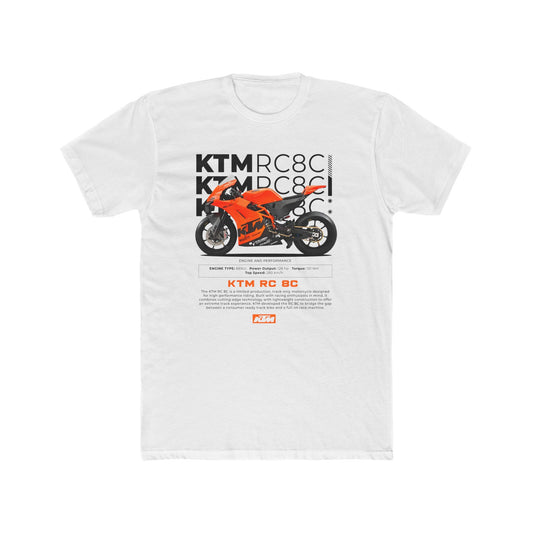 KTM RC BC Motorcycle Unisex Cotton Crew Tee - Perfect T-shirt for Riders & Fans - CreativeRino