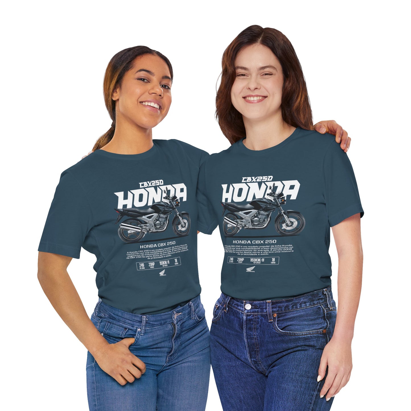 Honda CBX 250 Motorcycle Unisex Tee - Retro Style Short Sleeve T-shirt - CreativeRino