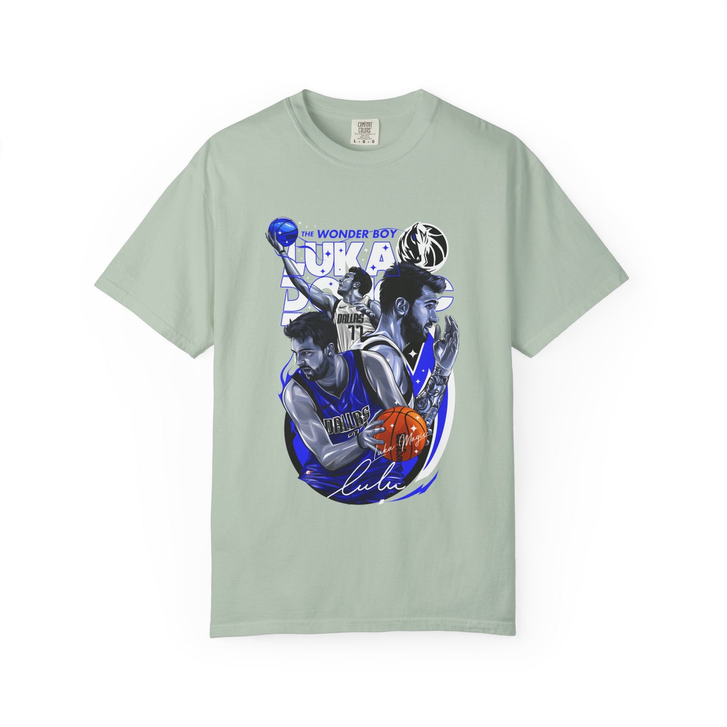 Unisex Garment-Dyed T-shirt | Luka Doncic "The Wonder Boy" Basketball Tee - CreativeRino
