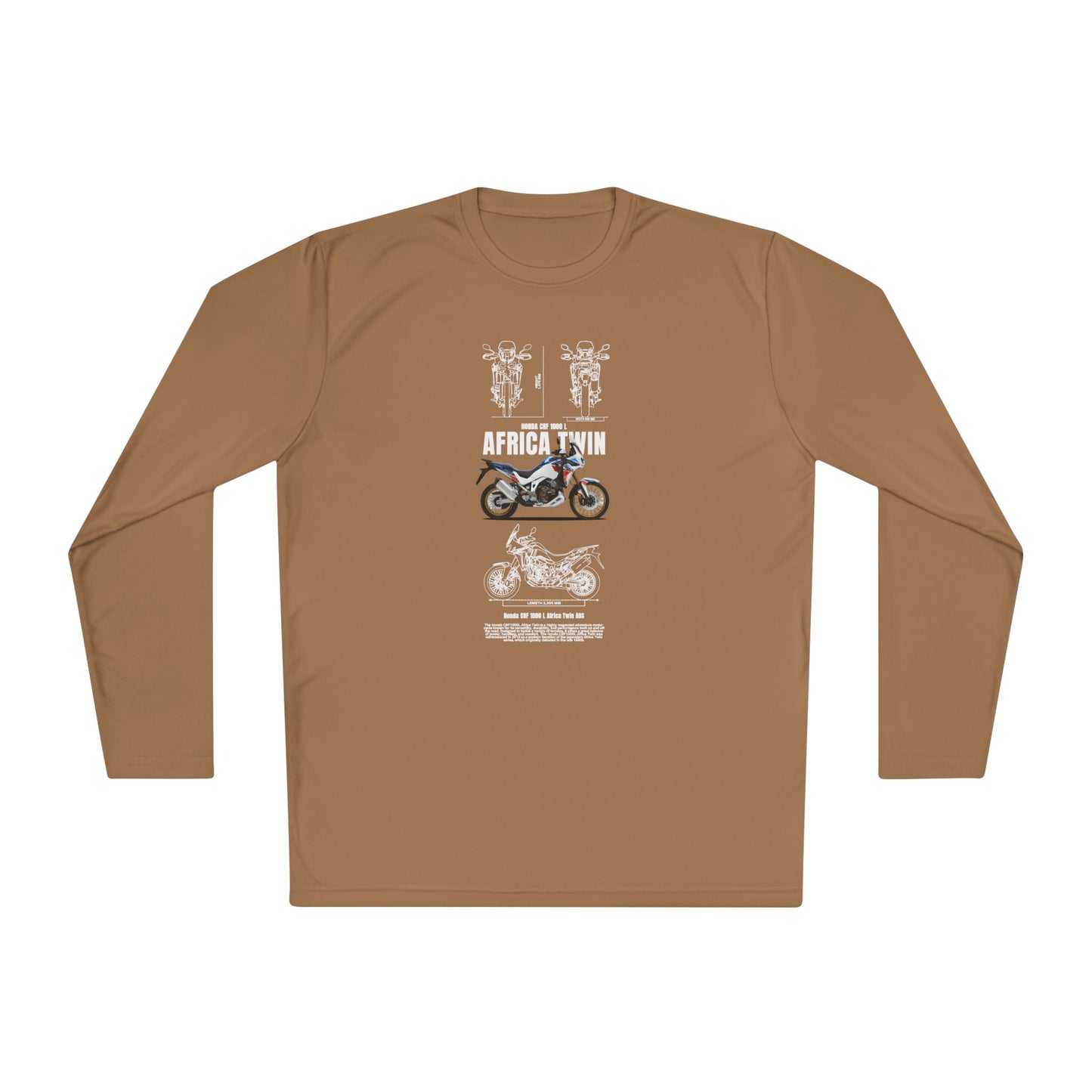 Honda CRF1000L Africa Twin Motorcycle Enthusiast Unisex Long Sleeve Tee - Africa Twin T-shirt Design - CreativeRino
