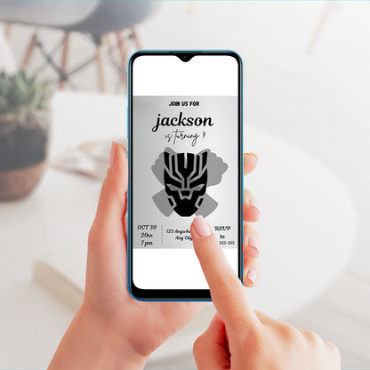 Black Panther Birthday Invitation Template - CreativeRino