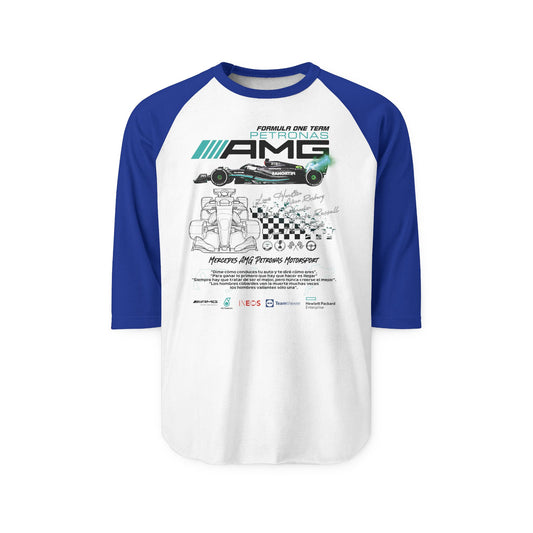 Formula F1 AMG Unisex Three-Quarter Sleeve Raglan T-shirt - CreativeRino