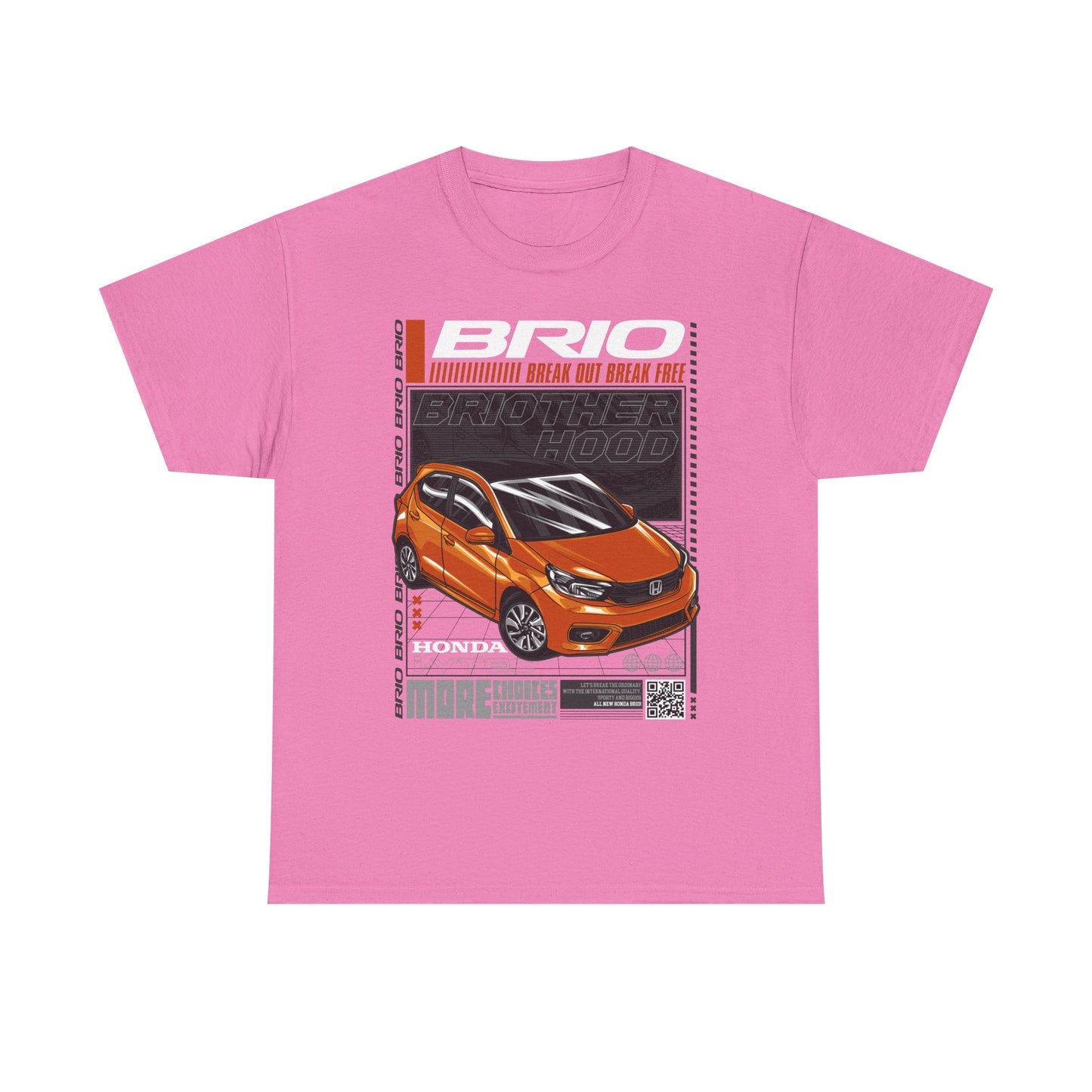Honda Brio Unisex Heavy Cotton Tee - Perfect T-shirt Gift for Car Enthusiasts - CreativeRino