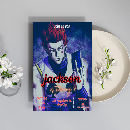 Hunter x Hunter Birthday Invitation Template - CreativeRino