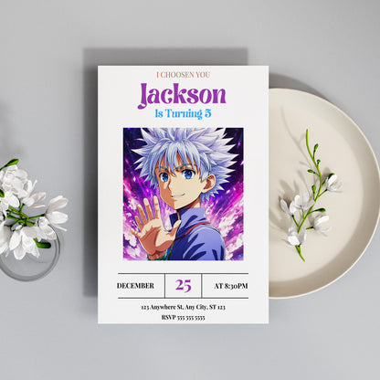 Hunter x Hunter Birthday Invitation Template - CreativeRino