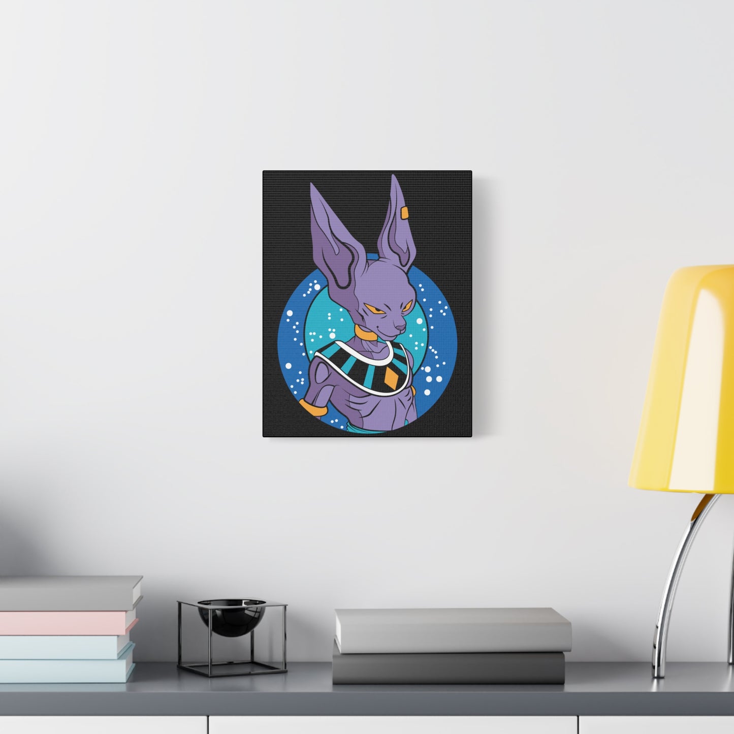 Dragon Ball Cosmic Cat Canvas Art - Stretched Print with Whimsical Character Design - CreativeRino