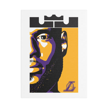 LeBron James Satin Canvas Art - Stretched Wall Decor for Sports Fans - CreativeRino