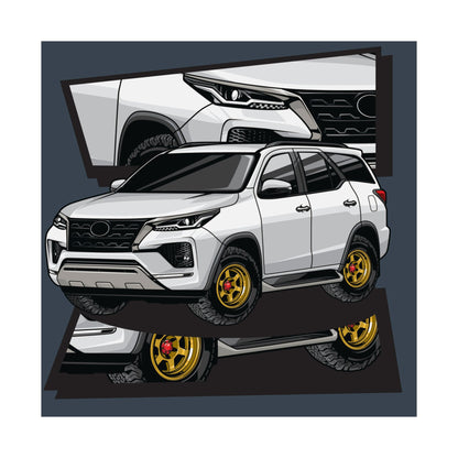 Fortuner Car Poster - Stylish Off-Road Vehicle Artwork for Auto Enthusiasts - CreativeRino