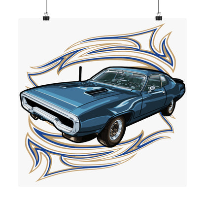 Vintage Car Matte Square Poster - Classic Automotive Art for Car Enthusiasts - CreativeRino