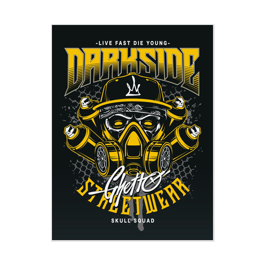 Skull Streetwear Rolled Poster - 'Darkside' Design Wall Art - CreativeRino