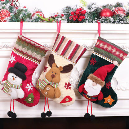Medium 3D Christmas Character Socks | Cartoon Doll Accent Stockings, Gift Bag & Tree Pendant Decoration eprolo
