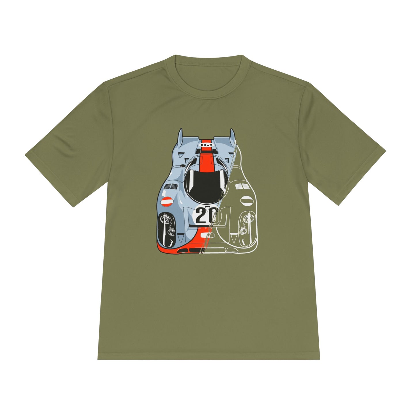 Racing Graphic Moisture Wicking Tee - Unisex Sportswear for Car Enthusiasts - CreativeRino
