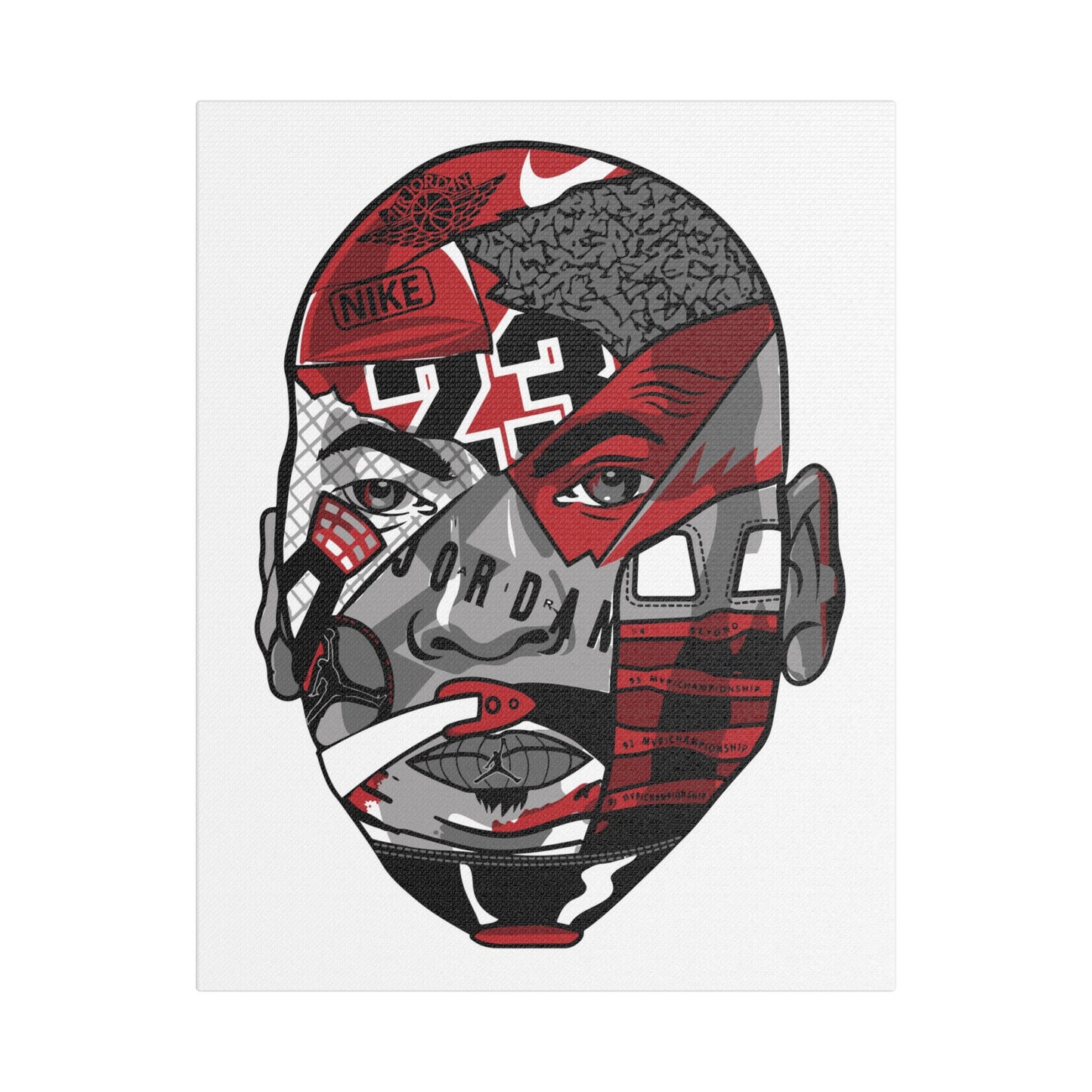 Michael Jordan Satin Canvas Art: Inspired by Basketball Legends - CreativeRino