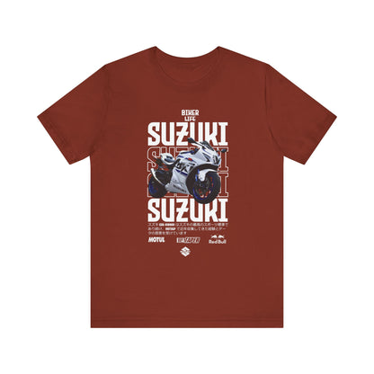 Biker Life Suzuki Unisex Short Sleeve Tee - Perfect T-shirt for Motorcycle Enthusiasts - CreativeRino