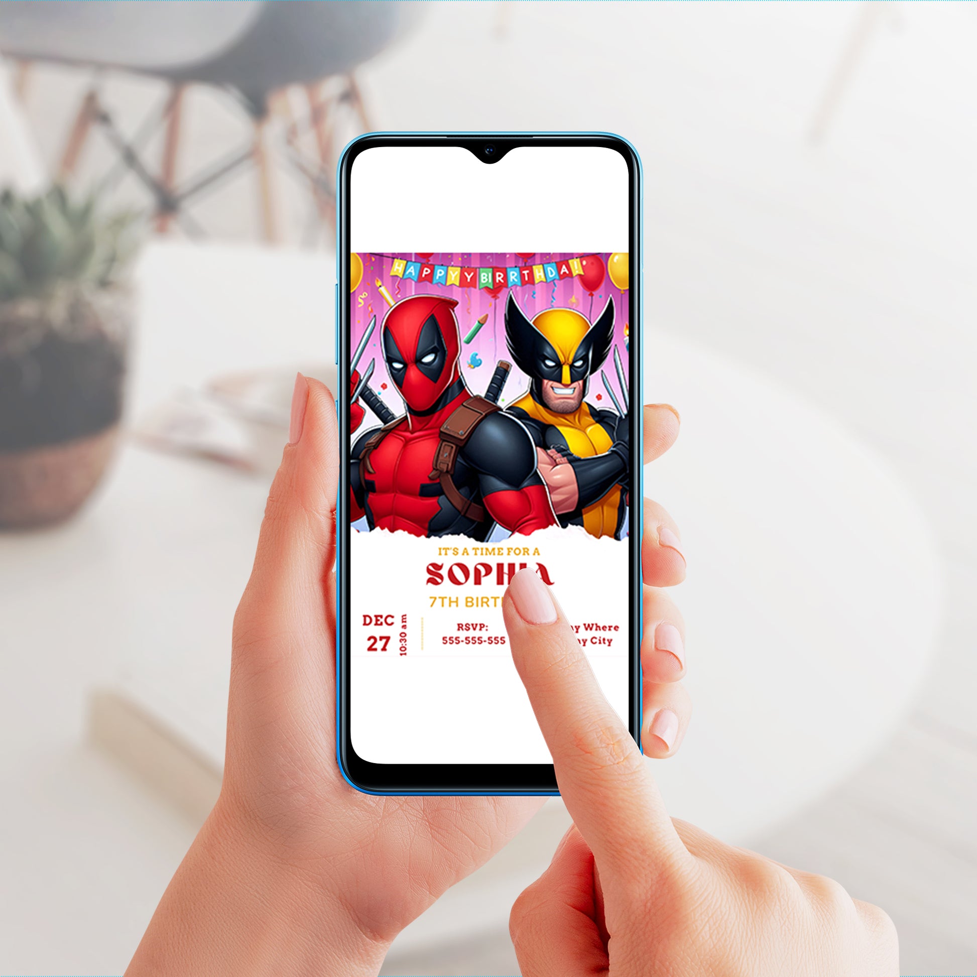 Deadpool & Wolverine Birthday Invitation Template - CreativeRino