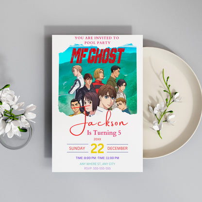 MF Ghost Birthday Invitation Template - CreativeRino