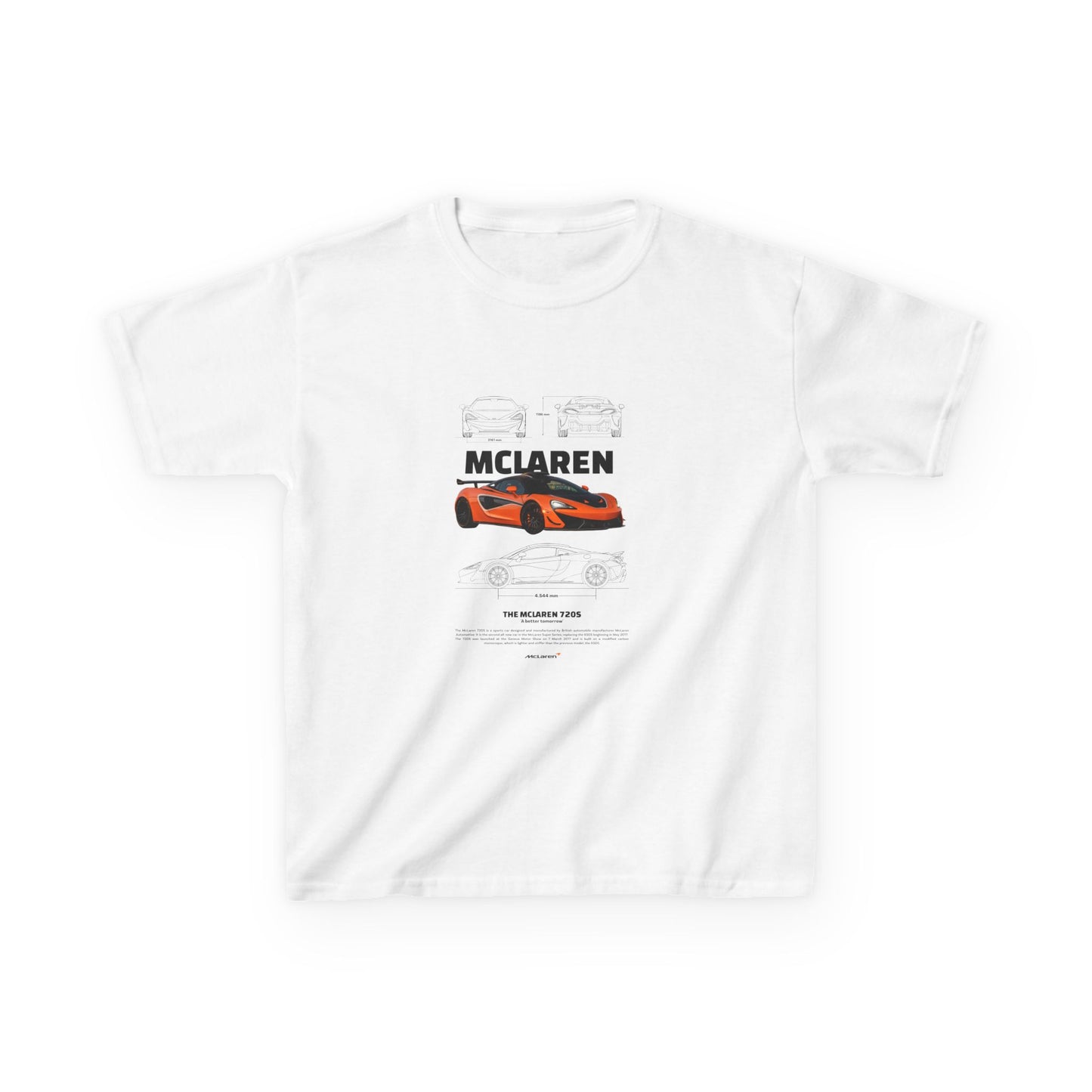 McLaren 720S Kids Race Car Tee - Perfect T-shirt for Young Car Enthusiasts - CreativeRino