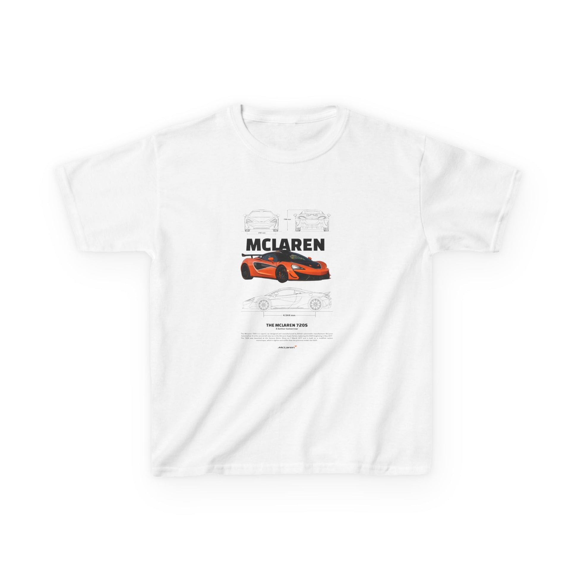 McLaren 720S Kids Race Car Tee - Perfect T-shirt for Young Car Enthusiasts - CreativeRino