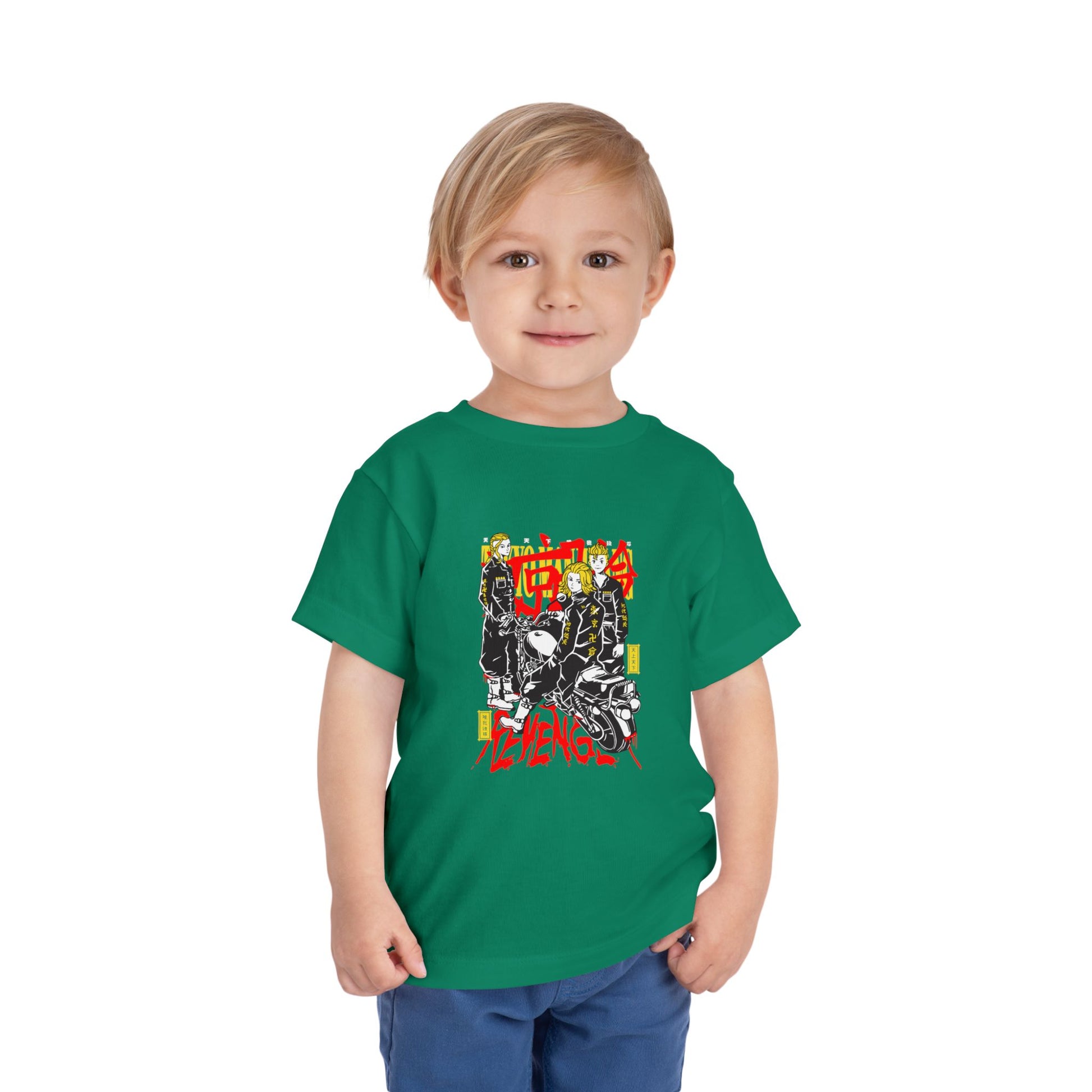 Anime Toddler Short Sleeve Tee Tokyo Revengers Inspired Graphic T-shirt - CreativeRino