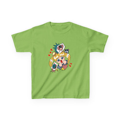 Anime Kids Tee - Cute Sailor Moon Graphic T-shirt for Young Fans - CreativeRino