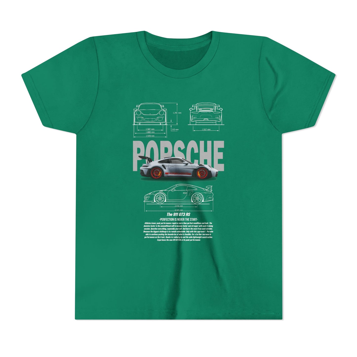 Porsche Engineering Youth  Tee - Classic Car T-shirt Design - CreativeRino
