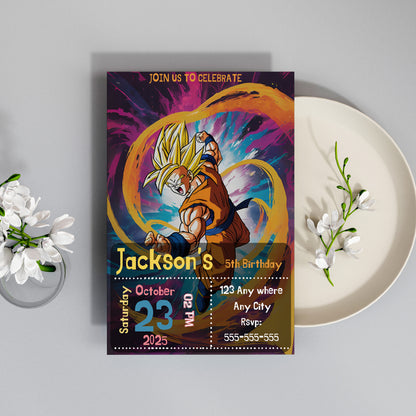 Dragonball Z Birthday Invitation Template - CreativeRino