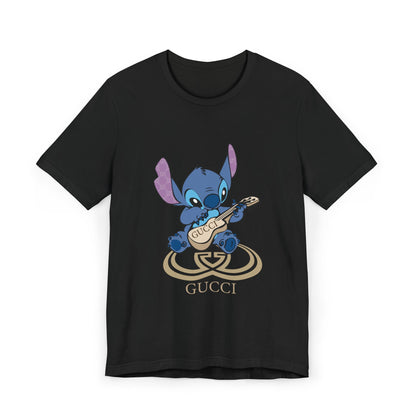 Stitch Guitar Unisex T-Shirt - Fun Casual Graphic Tee - CreativeRino