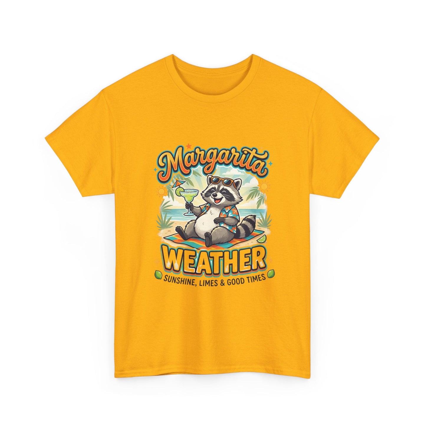Margarita Weather T-Shirt — Cute Raccoon Cocktail Tee for Summer & Parties Printify