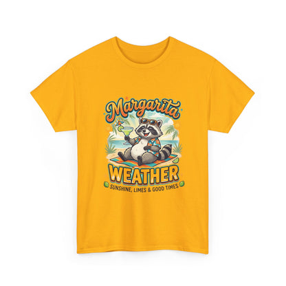 Margarita Weather T-Shirt — Cute Raccoon Cocktail Tee for Summer & Parties Printify