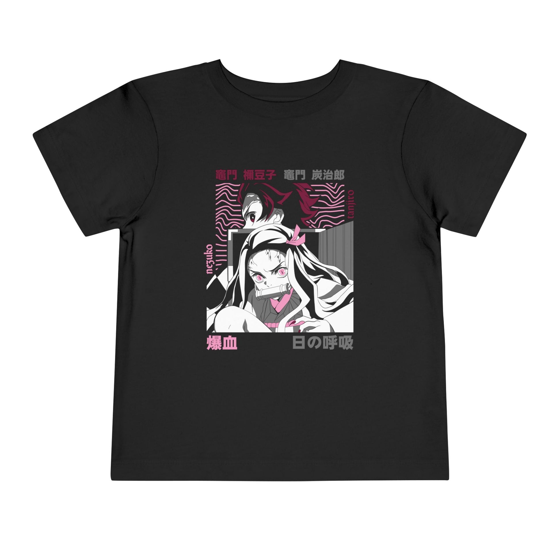 Cool Anime Graphic Toddler Tee - Stylish Short Sleeve Demon Slayer T-shirt for Kids - CreativeRino