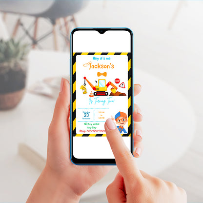 Blippi  Birthday Invitation Template - CreativeRino