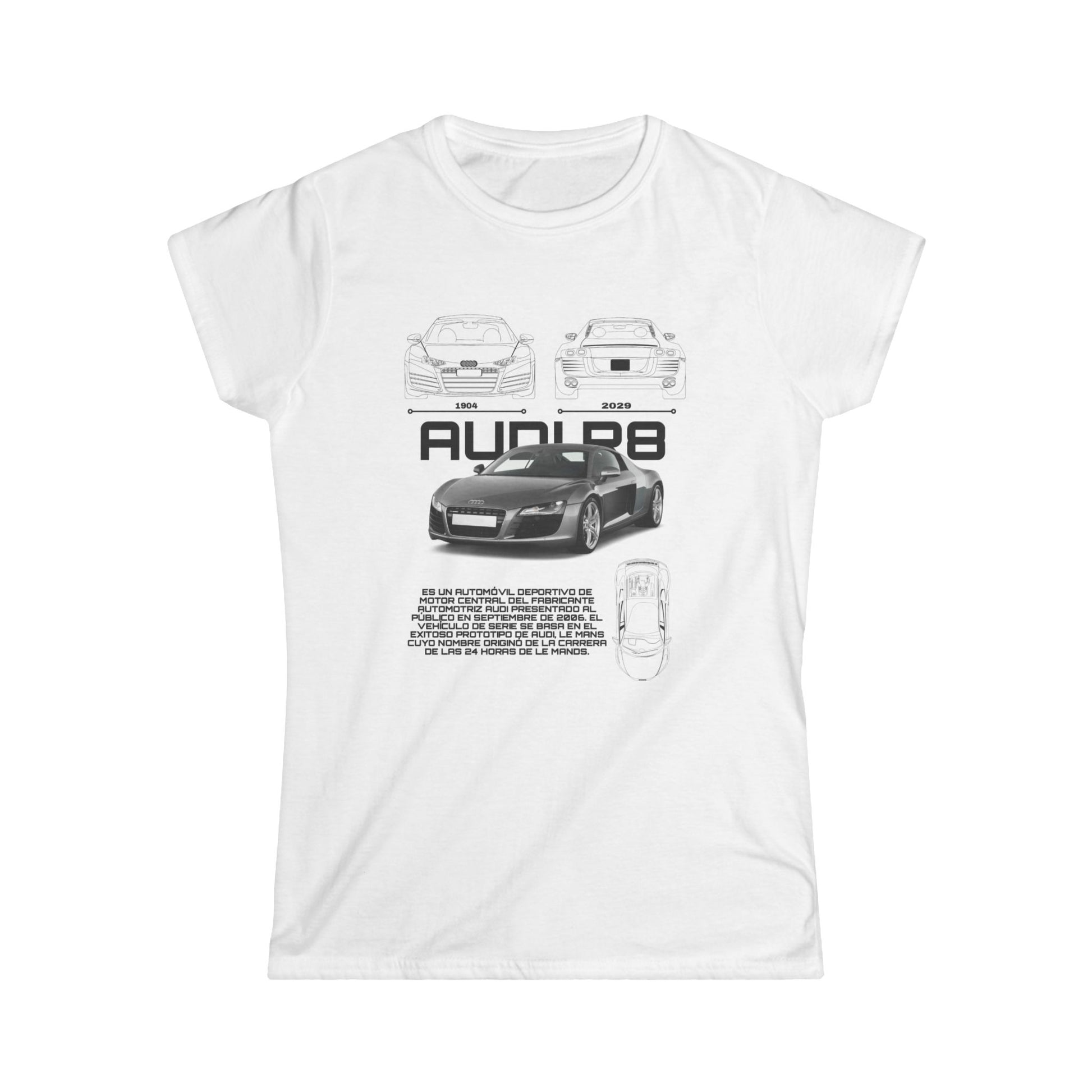 Audi Car Enthusiast Women's Softstyle Tee - Vintage Auto Design - CreativeRino