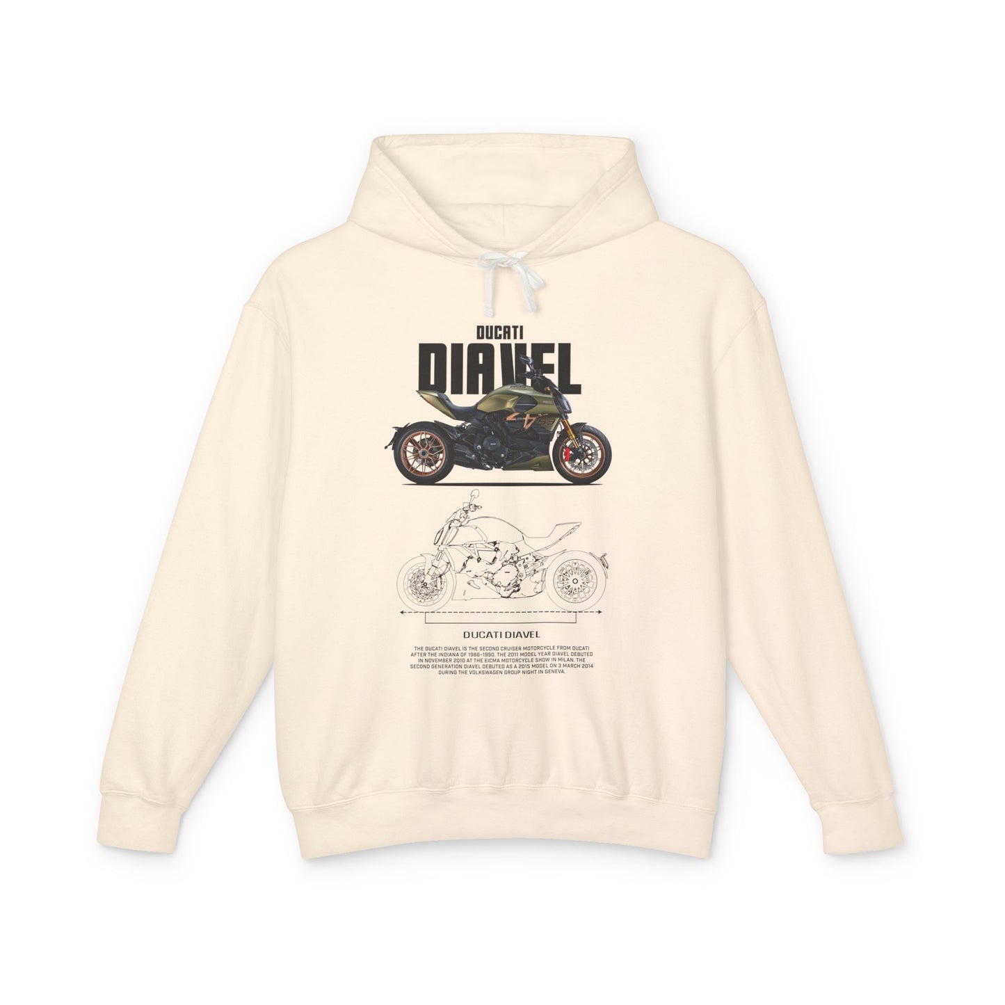 Ducati Diave Unisex Lightweight Hooded Sweatshirt - CreativeRino