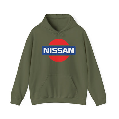 Nissan Logo Hoodie - Vintage Style Unisex Heavy Blend Sweatshirt - CreativeRino
