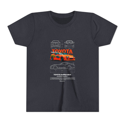 Toyota Supra MK4 Car Youth  Tee - Cool Graphic Short Sleeve T-Shirt - CreativeRino