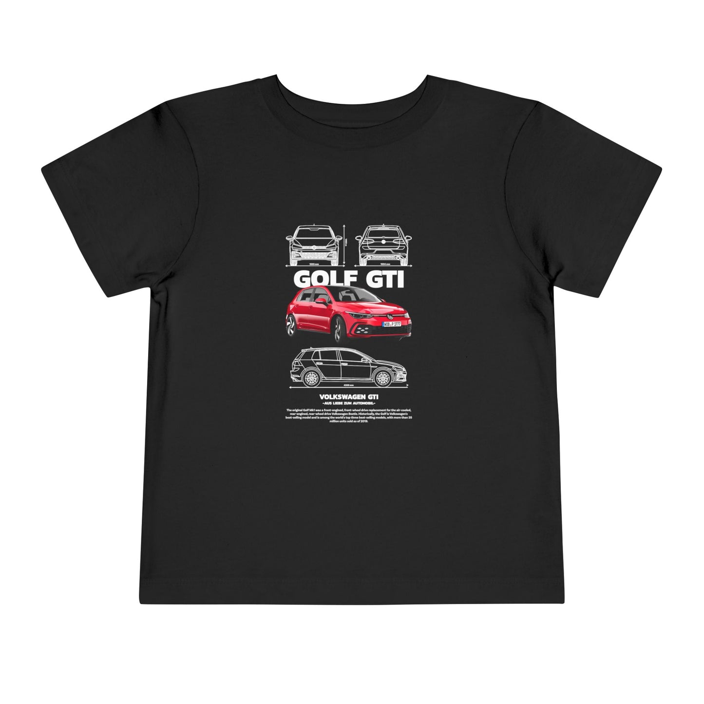Volkswagen Golf GTI Kids Tee - Cool Car Design for Little Enthusiasts - CreativeRino
