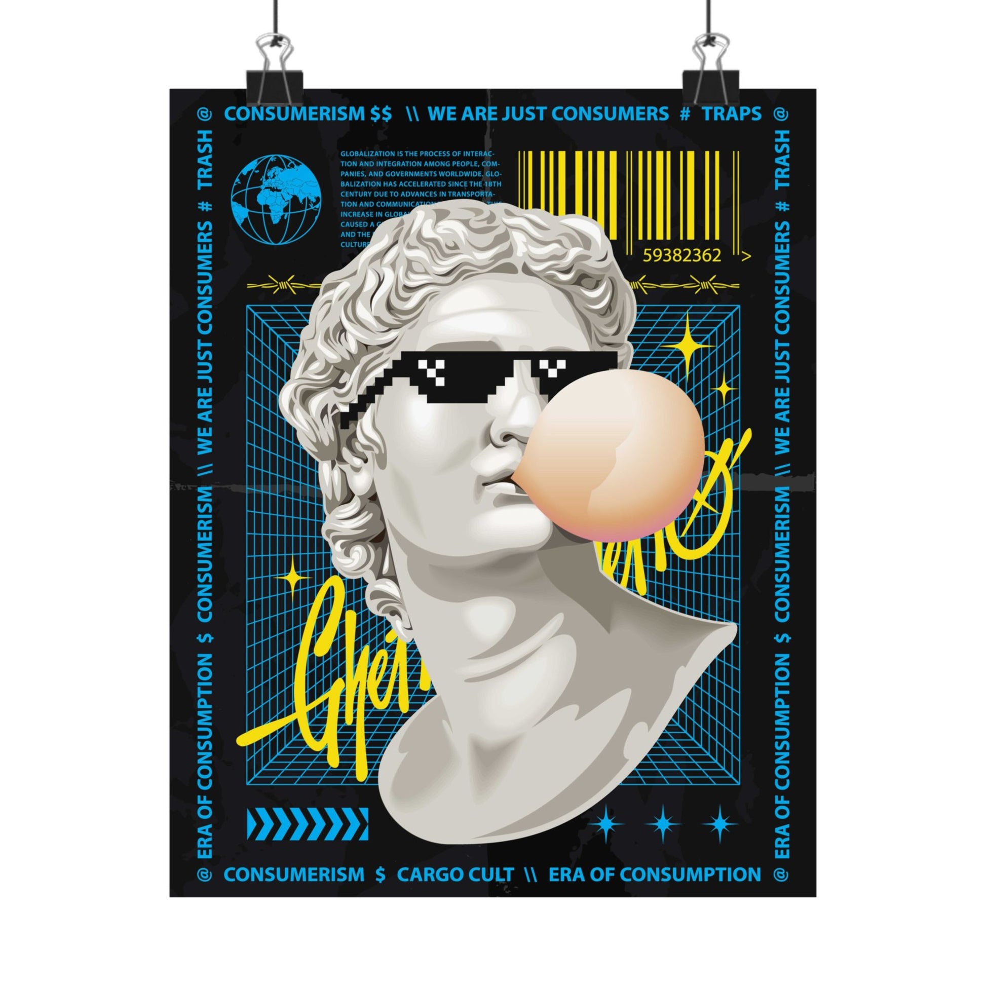 Vaporwave Abstract Matte Vertical Posters - Consumerism & Pop Culture Art - CreativeRino