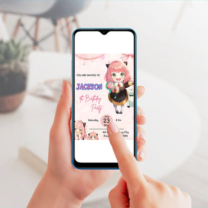 Spy × Family Birthday Invitation Template - CreativeRino