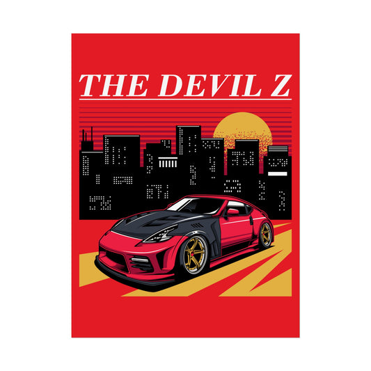 The Devil Z Retro Car Art Rolled Poster - CreativeRino