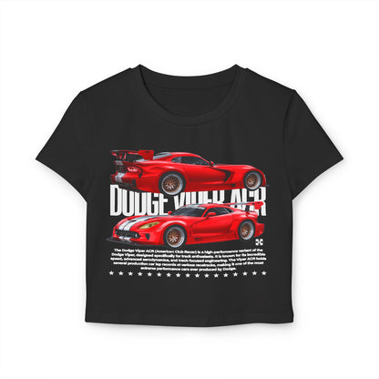 Dodge Viper Women's Baby Tee - Car Enthusiast Graphic T-shirt - CreativeRino