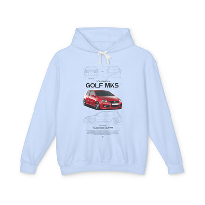 Volkswagen Golf MK5 Unisex Lightweight Hooded Sweatshirt – Car Enthusiast Hoodie - CreativeRino
