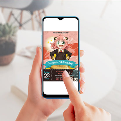 Spy × Family Birthday Invitation Template - CreativeRino