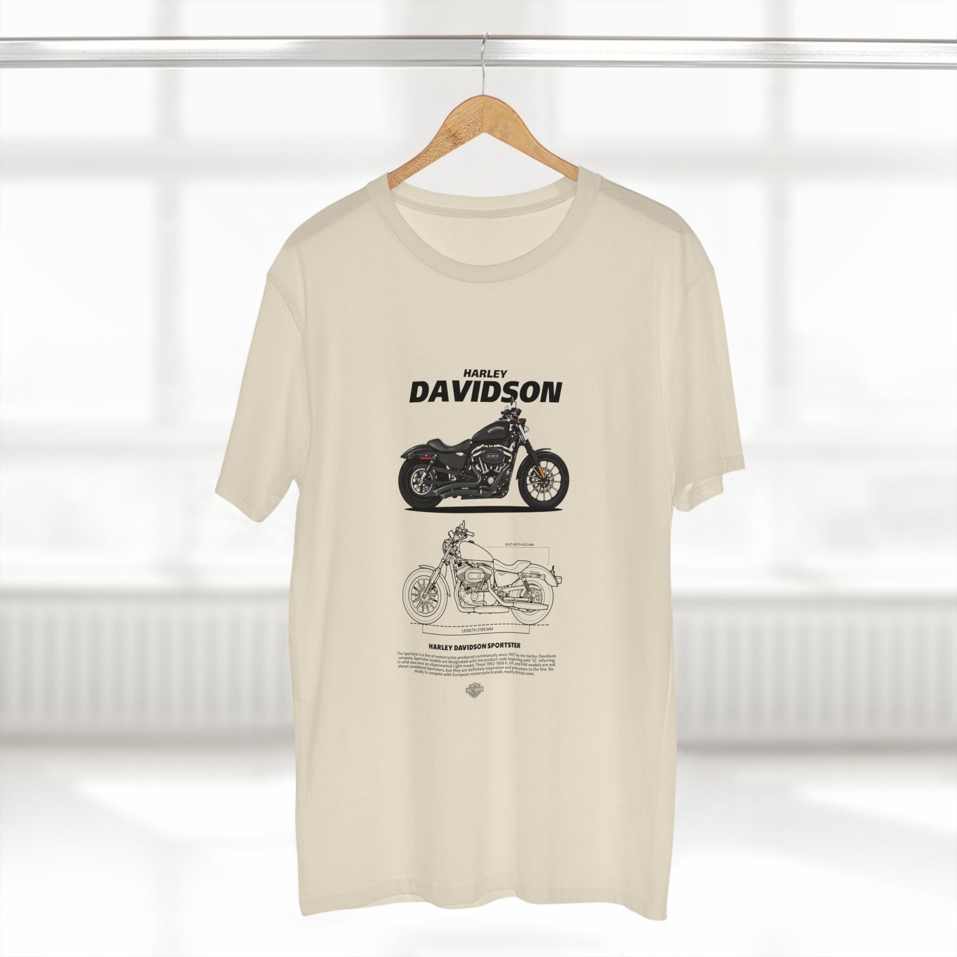 Harley Davidson Sportster Vintage Motorcycle Tee - Classic Biker Style T-shirt - CreativeRino