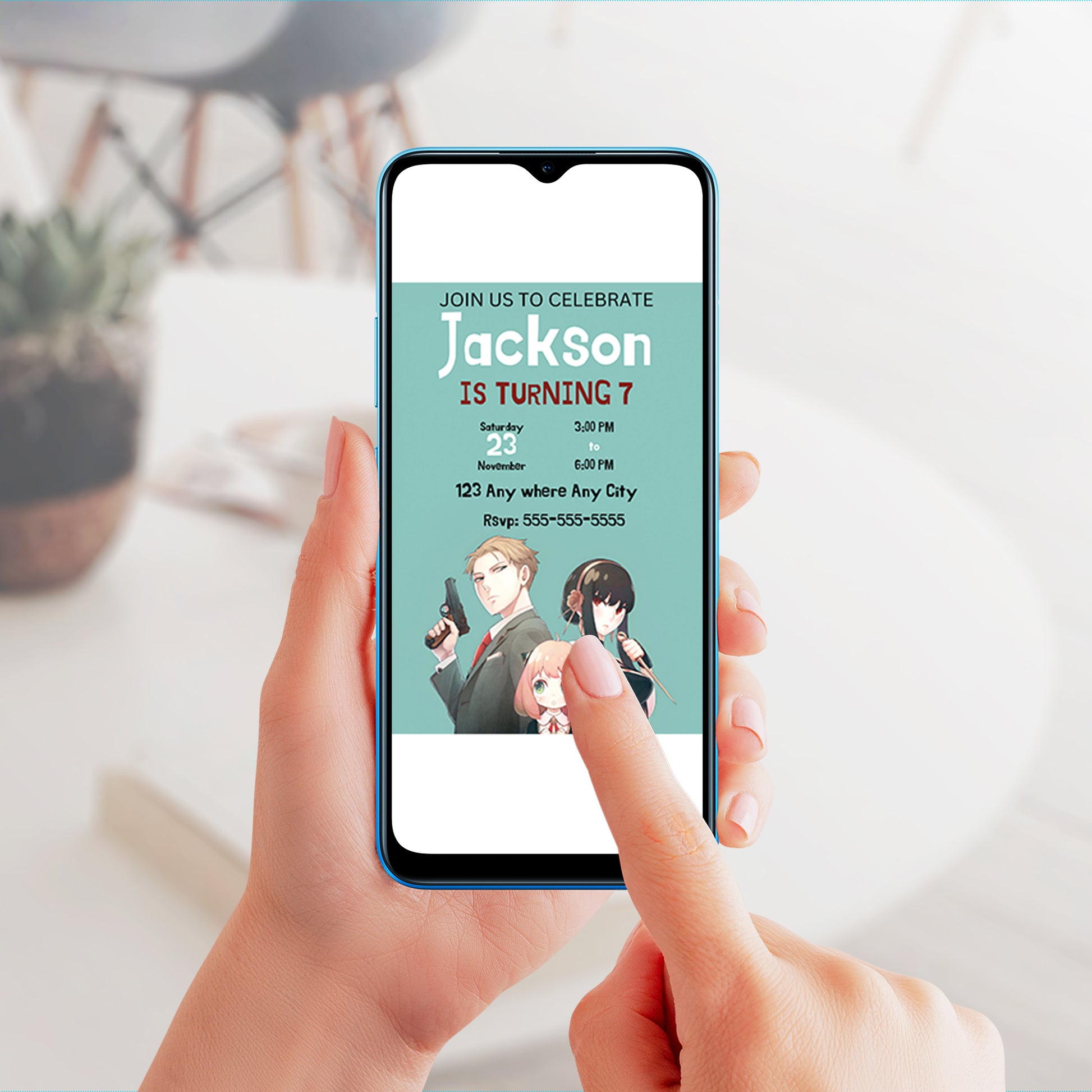 Spy × Family Birthday Invitation Template - CreativeRino