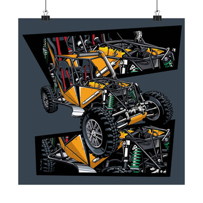 Off-Road Buggy Matte Square Poster – Adventure Decor for Automotive Enthusiasts - CreativeRino