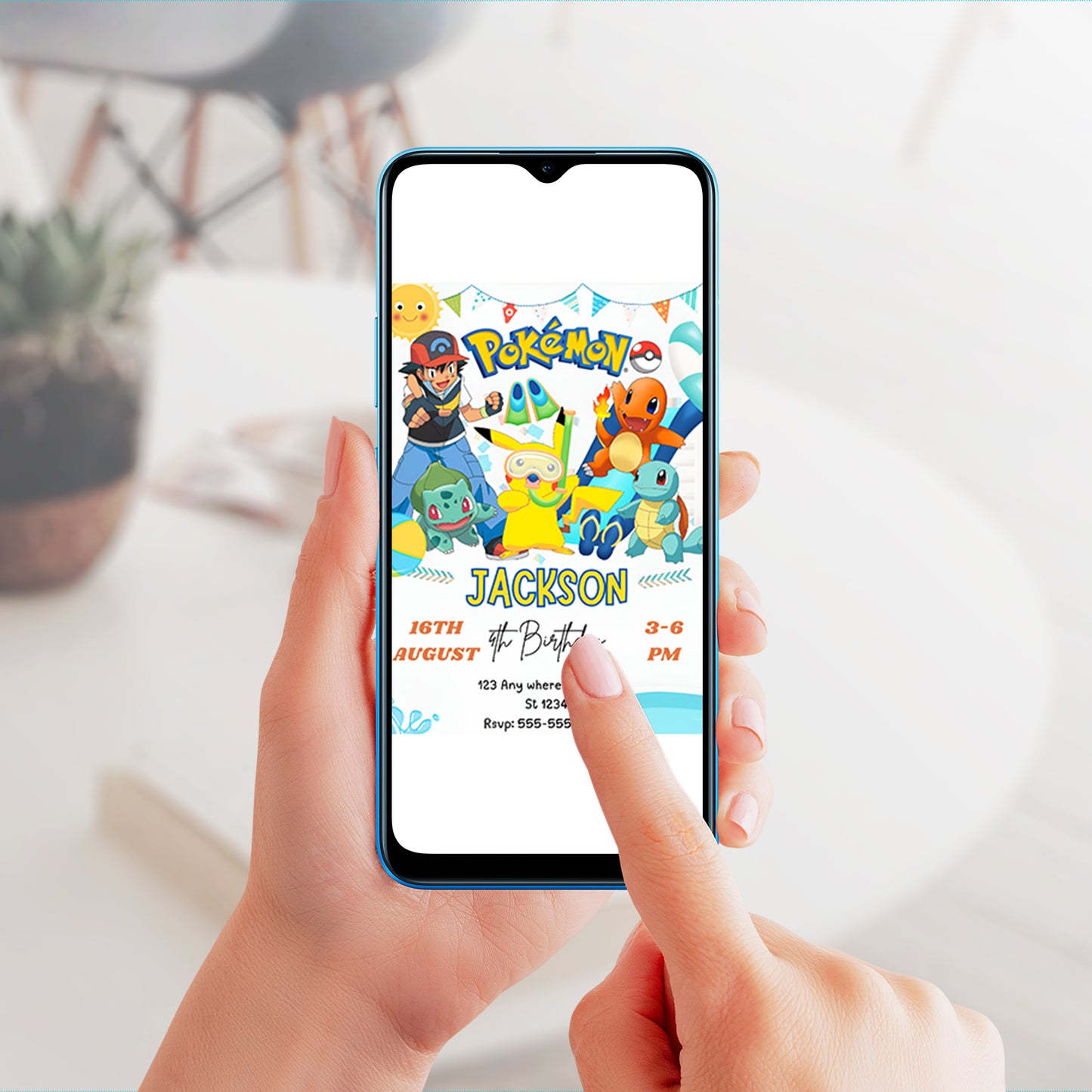 Pokemon Birthday Invitation Template