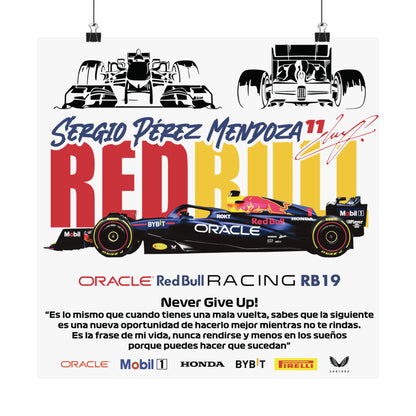 Red Bull Racing Matte Vertical Posters - Motivational F1 Art for Fans - CreativeRino